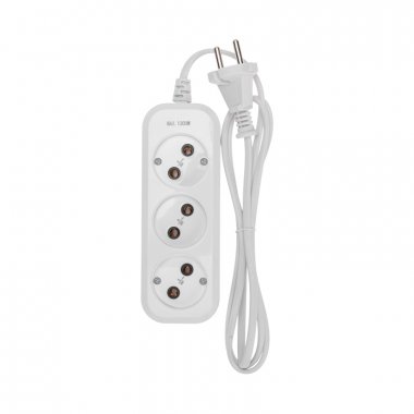 

Удлинитель Proconnect, 3-розетки, 3 м, белый (13-4206)