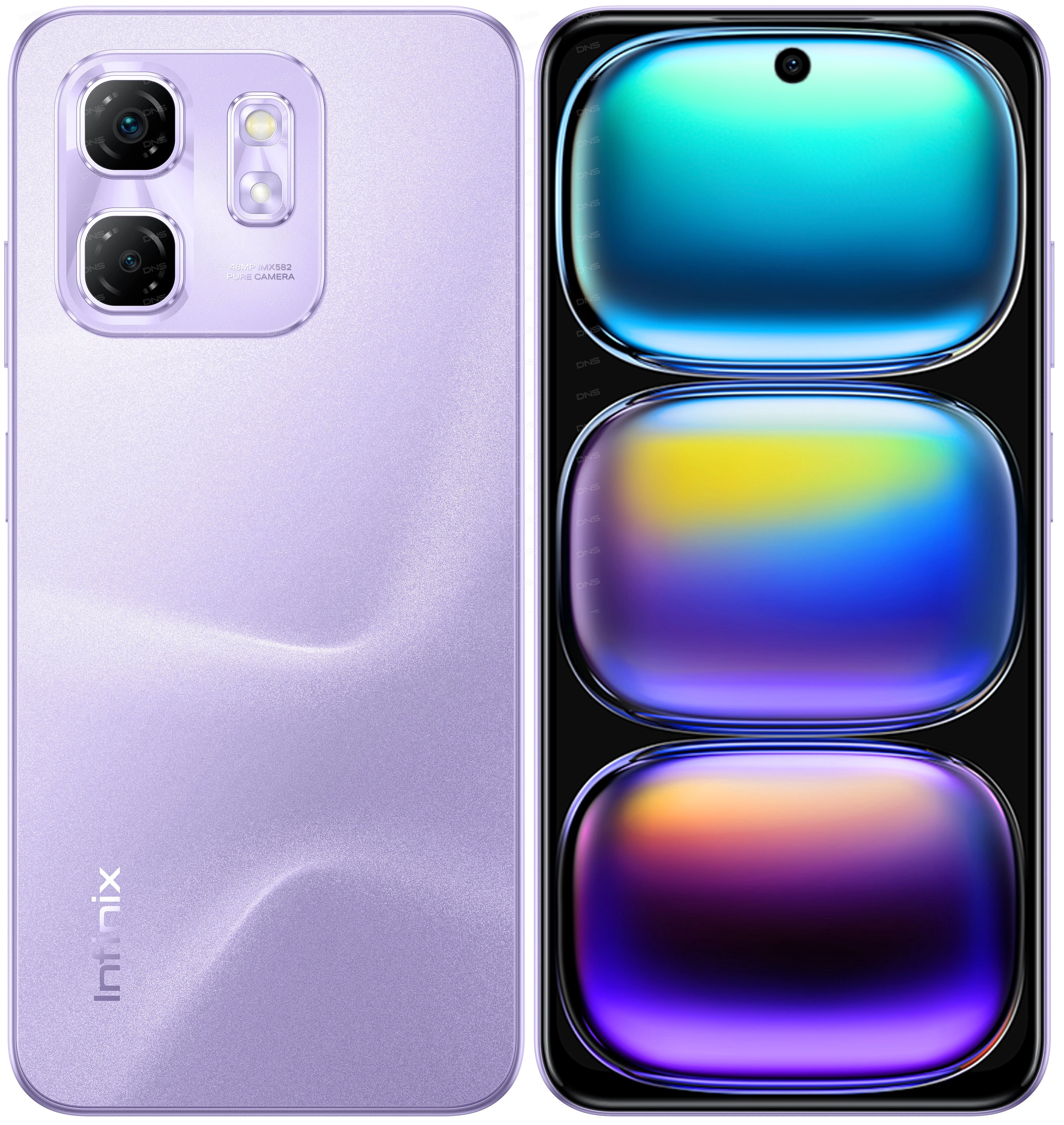 

Смартфон Infinix HOT 50i, 6.78" 1600x720 IPS, MediaTek Helio G81, 6Gb RAM, 128Gb, 3G/4G, NFC, Wi-Fi, BT, 2xCam, 2-Sim, 5000 мА⋅ч, USB Type-C, Android 14, фиолетовый (10062803), HOT 50i