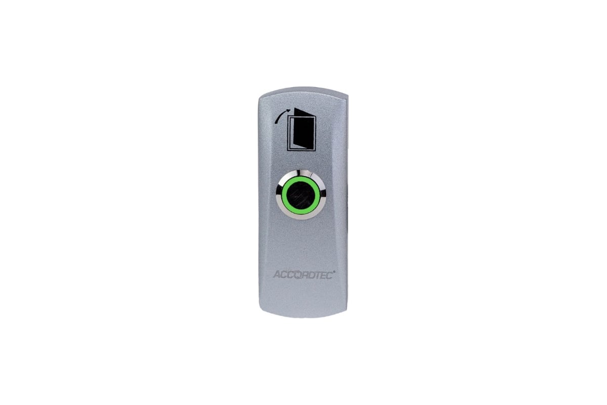 

Кнопка выхода AccordTec AT-H805A LED, подсветка зеленая, накладная, серебро (AT-H805A LED), AT-H805A LED