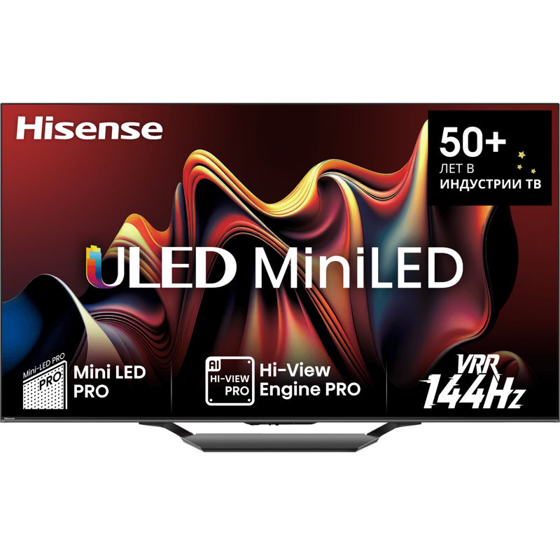 Телевизор 85" Hisense 85U7NQ, 3840x2160, темно-серый