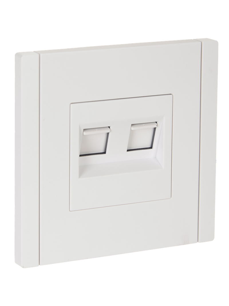 

Розетка RJ-45+RJ-45 скрытый монтаж категория 5e, IP20, белый, IEK FORTE&PIANO FP233 (FP-K20-1-K01), FP233