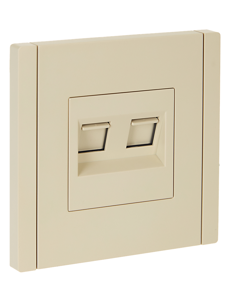 

Розетка RJ-45+RJ-45 скрытый монтаж категория 5e, IP20, ванильный, IEK FORTE&PIANO FP433 (FP-K20-1-K10), FP433