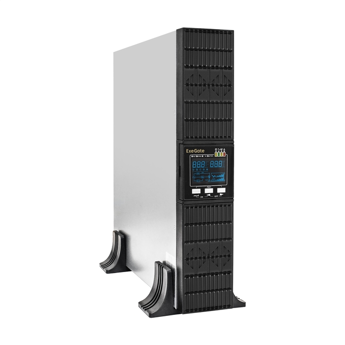 ИБП ExeGate PowerExpert ULS-575-6kVA.LCD.AVR.T.USB.RS232.SNMP.2U, 6000 В·А, 6 кВт, черный (EX296959RUS) (без аккумуляторов)