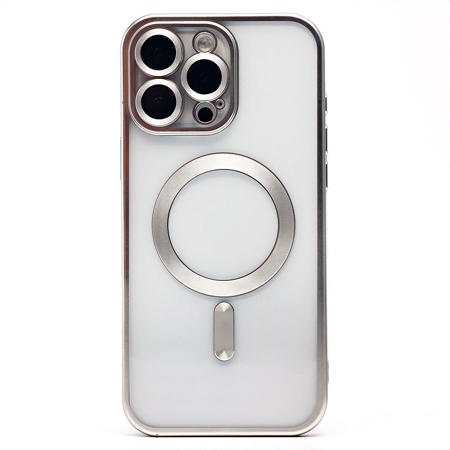 

Чехол-накладка Activ SM027 SafeMag для смартфона Apple iPhone 16 Pro Max, силикон, серебристый (235517)
