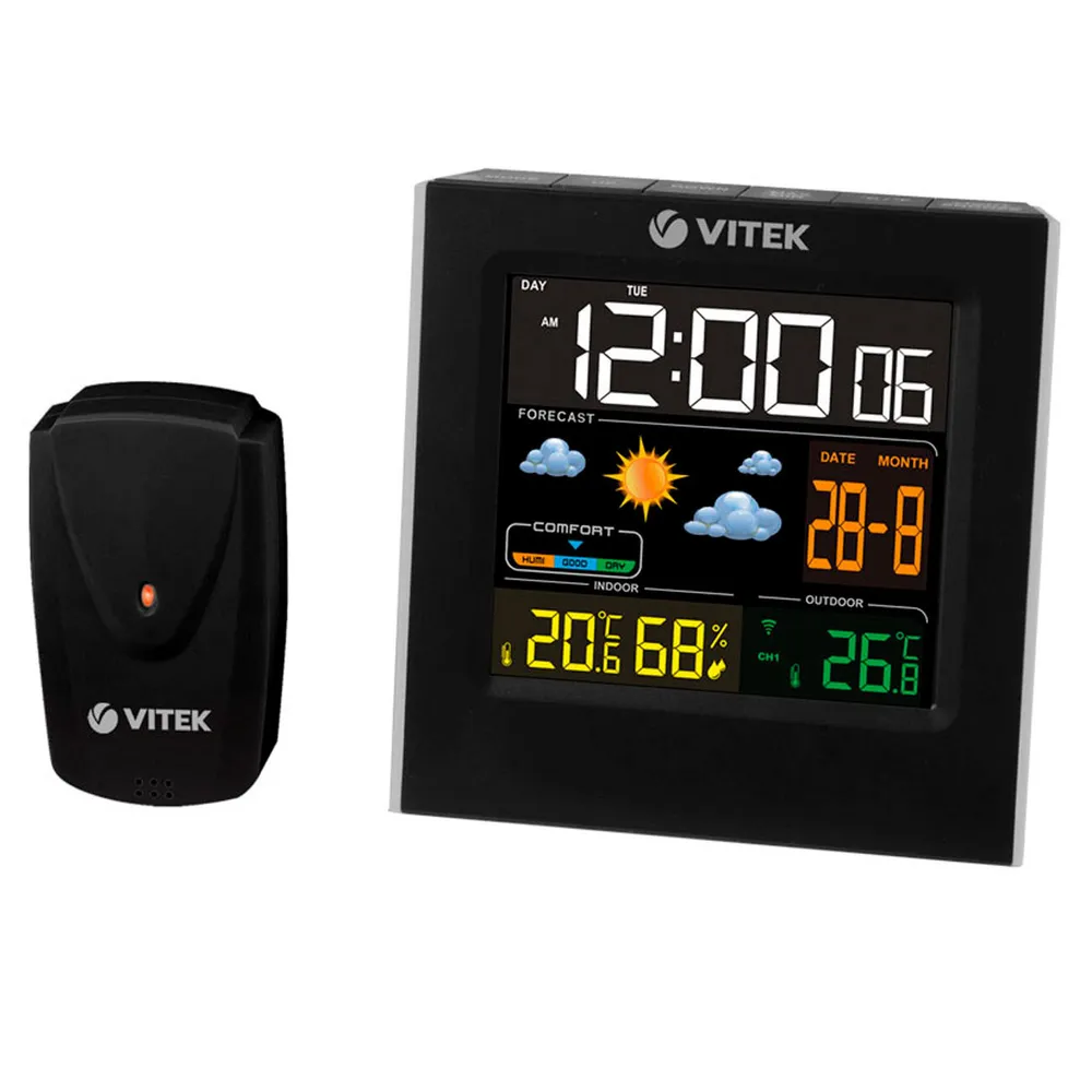 Метеостанция с беспроводным датчиком, VITEK VT-6411