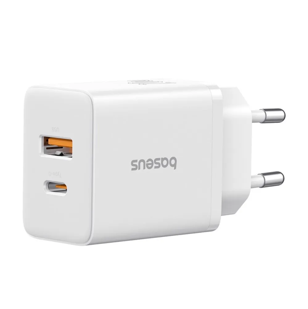 

Сетевое зарядное устройство BASEUS Cube P10111403213-00 20 Вт, USB, EU, USB type-C, Quick Charge, PD, белый (BAS-P1011140321300), P10111403213-00