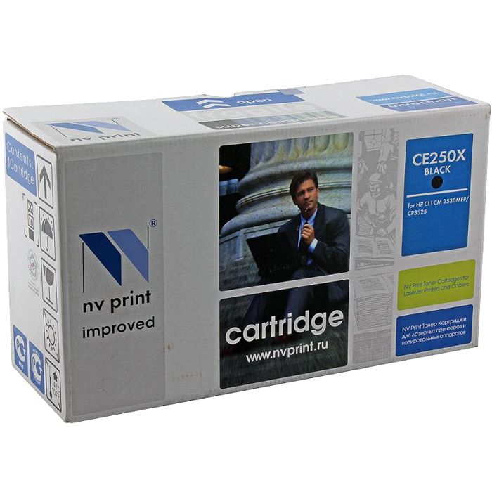 

Картридж лазерный NV Print NV-CE250XBk (504X), черный, 10500 страниц, совместимый, для CLJ CM3530 / CM3530fs / CM3525dn / CM3525n / CP3525x