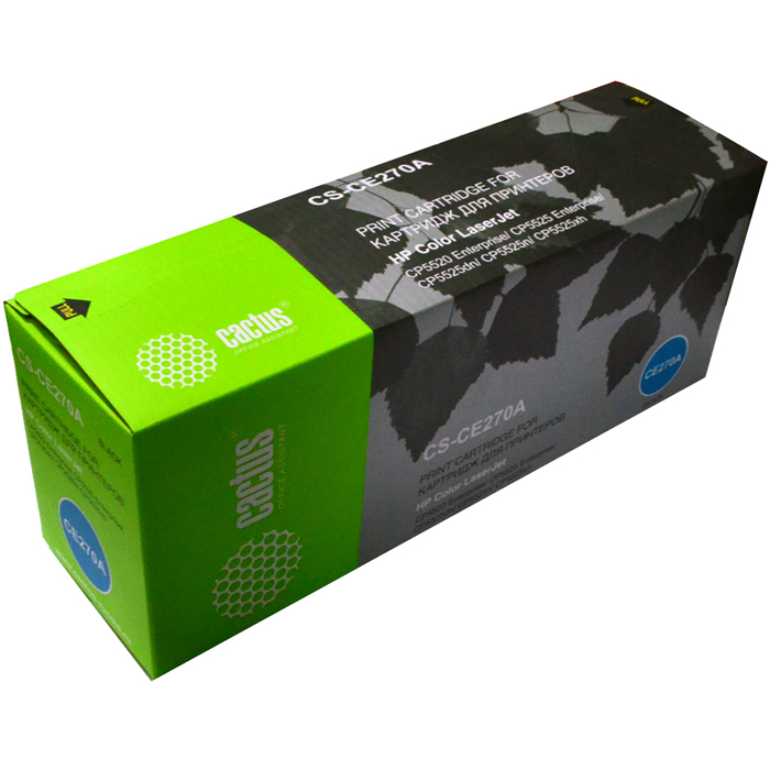 

Картридж лазерный Cactus CS-CE270A (CE270A), черный, 13500 страниц, совместимый для Color LaserJet Enterprise CP5525dn / CP5525n / CP5525xh / M750dn / M750n / M750xh
