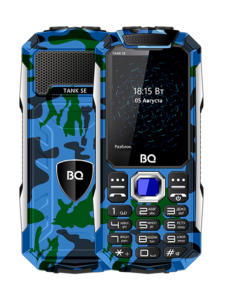 Мобильный телефон BQ 2432 Tank SE, 2.4" 320x240 TFT, 32Mb RAM, 32Mb, 2-Sim, 2500 мА·ч, micro-USB, камуфляж б/у, отказ от покупки, следы эксплуатации, в комплекте кабель USB, неродная упаковка