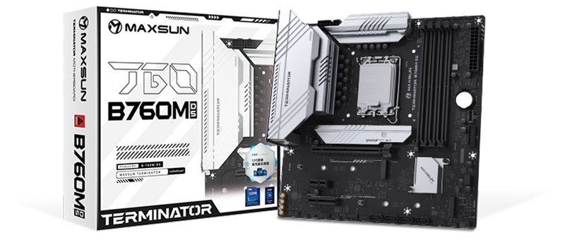 Материнская плата MaxSun Terminator B760M D5, Socket1700, Intel B760, mATX