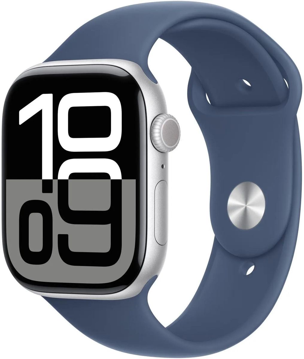 

Смарт-часы Apple Watch Series 10 A2999, 46мм, 1.96" OLED, синий/серебристый (MWWM3ZP/A), Watch Series 10 A2999, 46мм