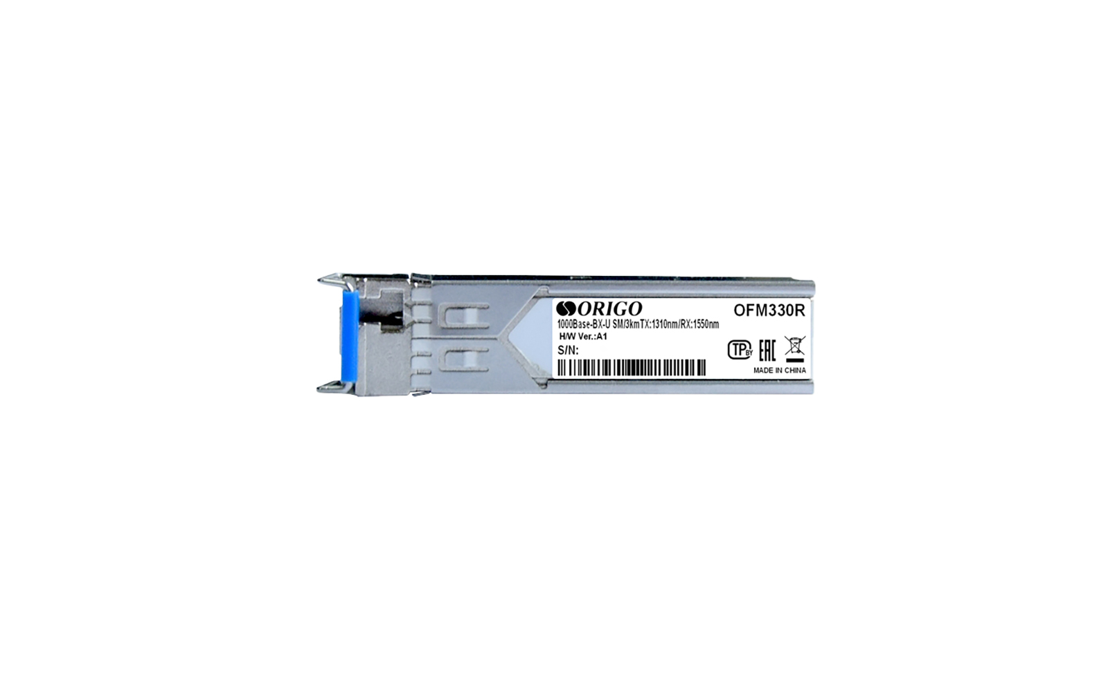 

Модуль SFP Origo OFM330R/3KM, 3 км, SC, Tx:1310 нм, Rx:1550 нм, 1.25 Гбит/с, SM, одинарный, WDM, DDM (OFM330R/3KM/A1A), OFM330R/3KM