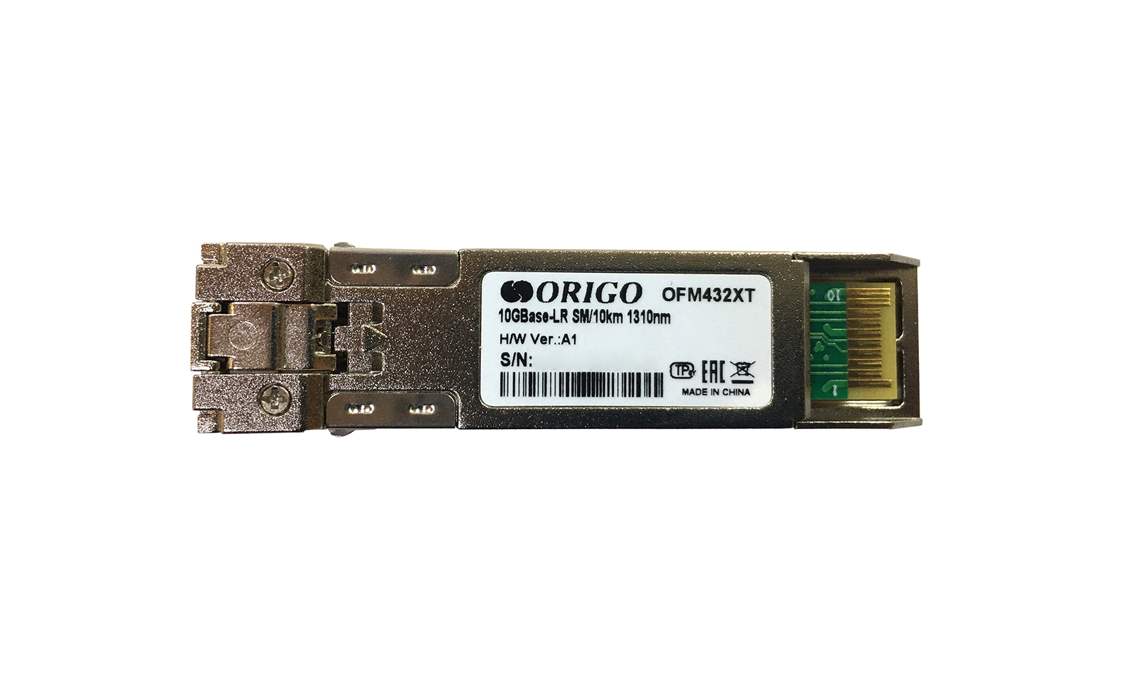 

Модуль SFP+ Origo OFM432XT, 10 км, LC, Tx:1310 нм, Rx:1310 нм, 10 Гбит/с, SM, двойной, DDM (OFM432XT/A1A), OFM432XT