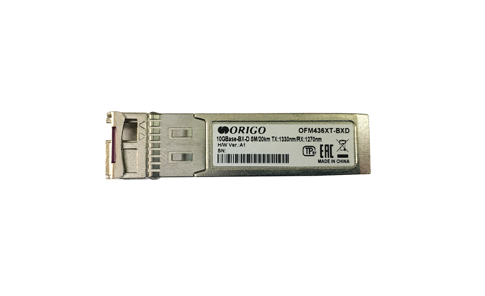 Модуль SFP+ Origo OFM436XT-BXD/20KM, до 20 км, одинарный (OFM436XT-BXD/20KM/A1A)