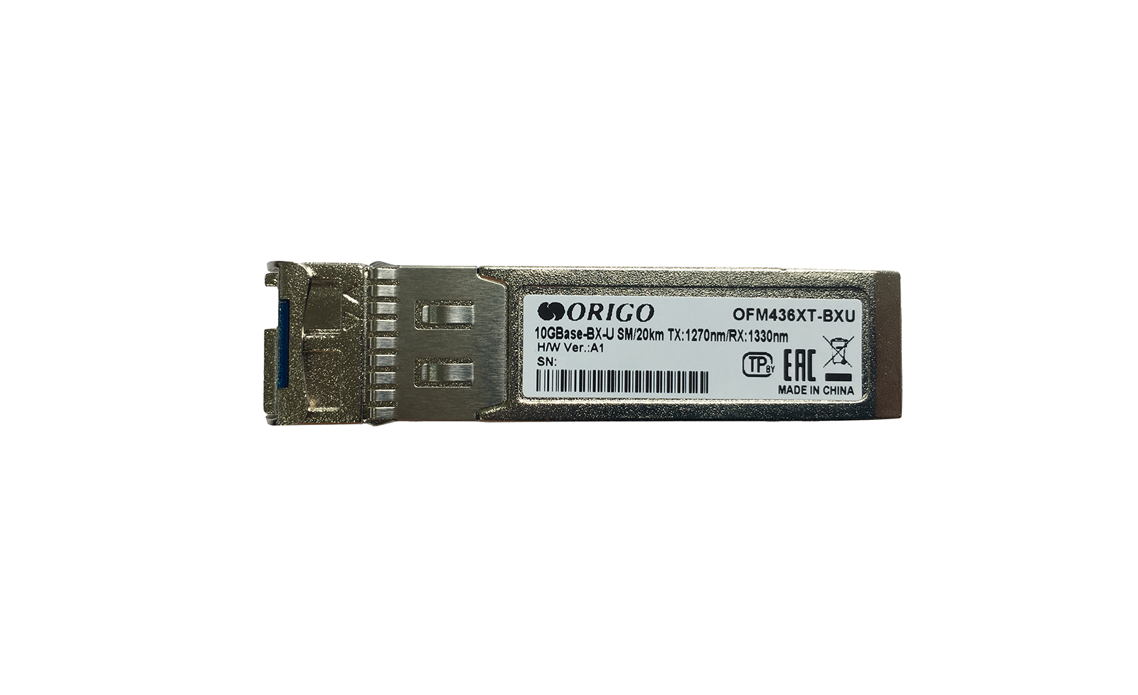 Модуль SFP+ Origo OFM436XT-BXU/20KM, до 20 км, одинарный (OFM436XT-BXU/20KM/A1A)
