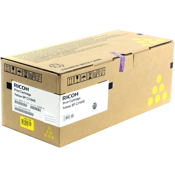 

Картридж лазерный Ricoh SPC310HE/406482/407635, желтый, 6000 страниц, оригинальный для Ricoh Aficio SP C231SF / C232SF / C231N / C232DN / C311N / C312DN, SPC310HE