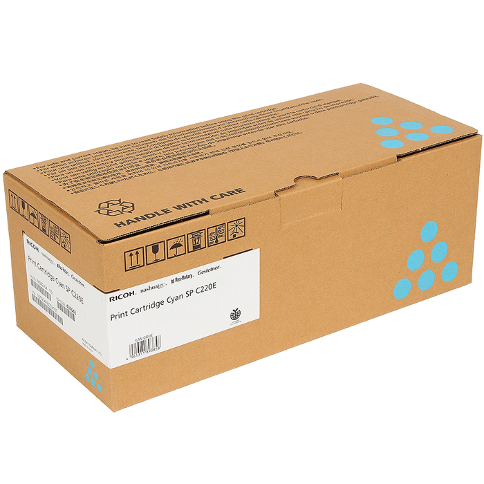 

Картридж лазерный Ricoh SPC220E C/406053/407645, голубой, 2300 страниц, оригинальный для Ricoh Aficio SP C220S / C221SF / C222SF / C220N / C221N / C222DN / C240DN / C240SF, SPC220E C