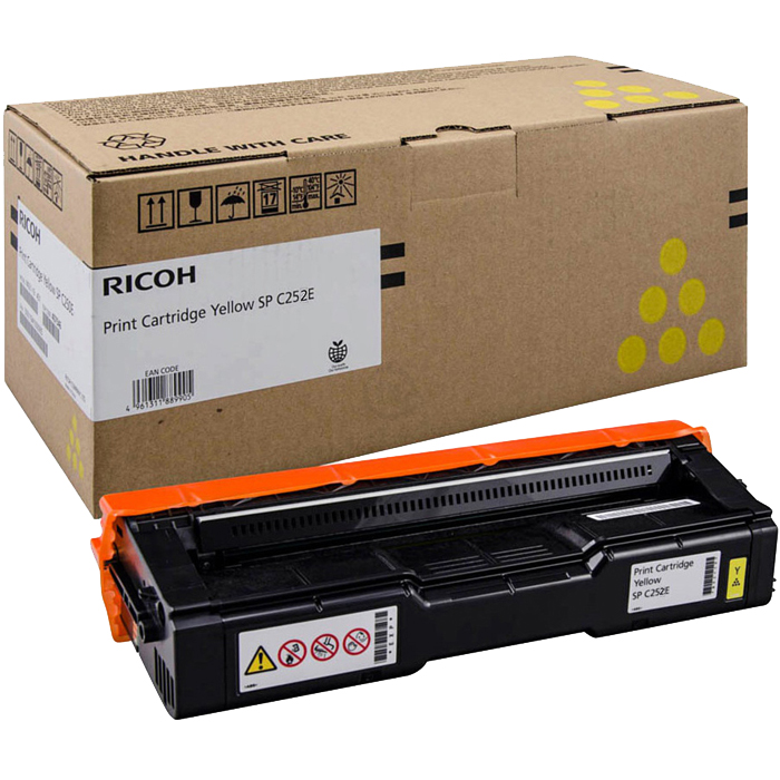 

Картридж лазерный Ricoh SPC252HE Y/407719, желтый, 6000 страниц, оригинальный для Ricoh SP C252DN / C252SF, SPC252HE Y