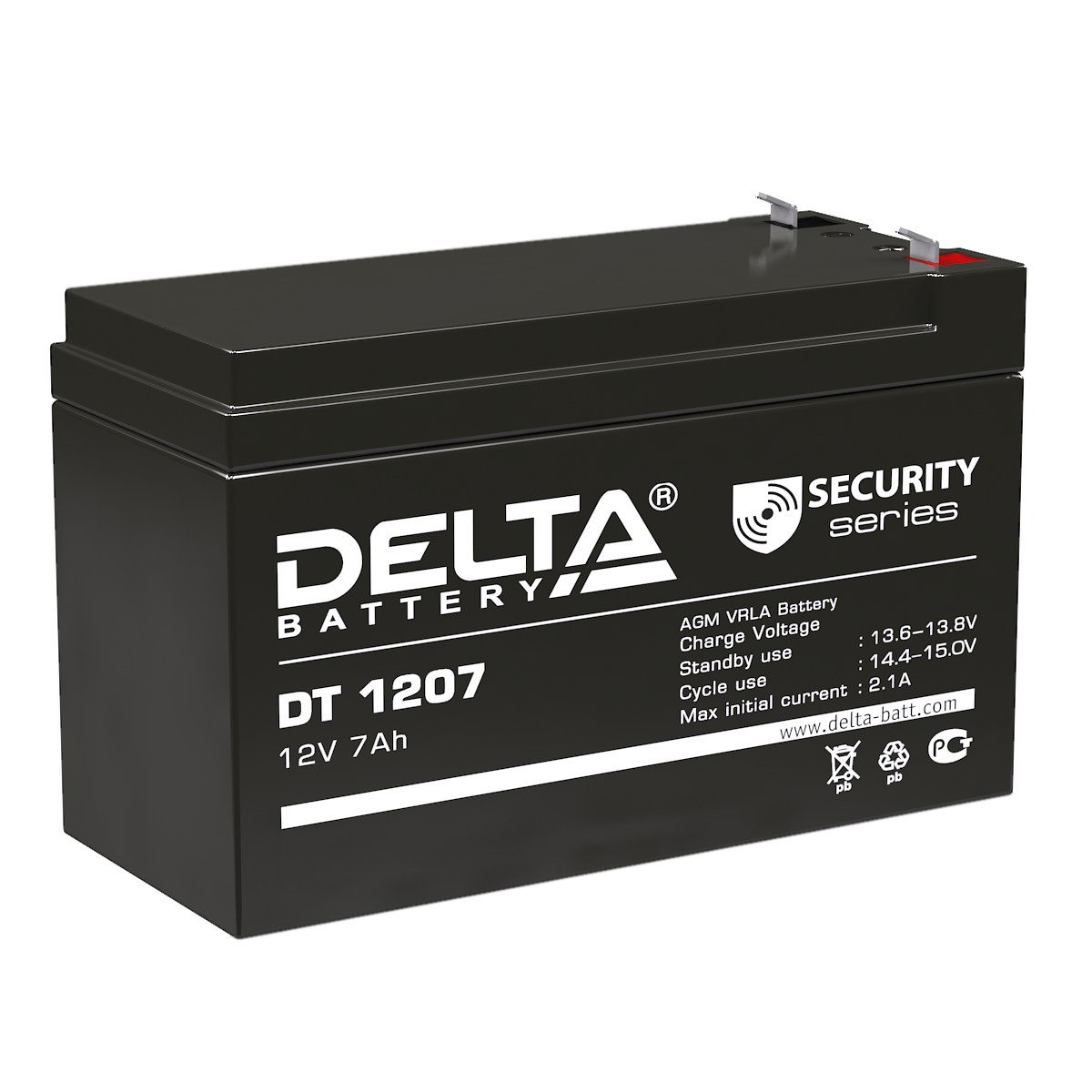 

Комплект. Аккумуляторная батарея Delta DT 1207, 12V, 7Ah (4614010040008) 10 шт, Черный, 1207