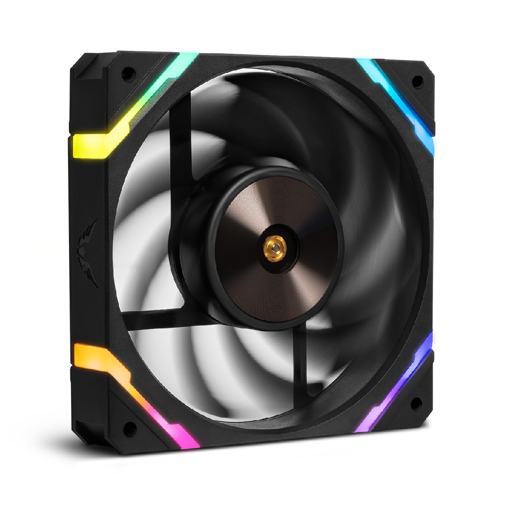 

Вентилятор Valkyrie X12 ARGB Reverse Black, 120 мм, 2150rpm, 29 дБ, 4-pin PWM, 1шт, черный, ARGB подсветка (VK_X12R-BK), X12 ARGB Reverse Black
