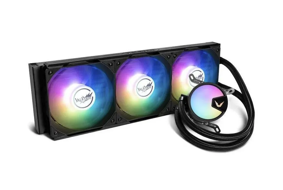 

Жидкостное охлаждение Valkyrie A360 для Socket 115x/2066/2011/2011-3/1200/1700/1851/AM5/AM4, 280 Вт, 3x120 мм, ARGB, черный (VK_A360-ARGB-BK), A360