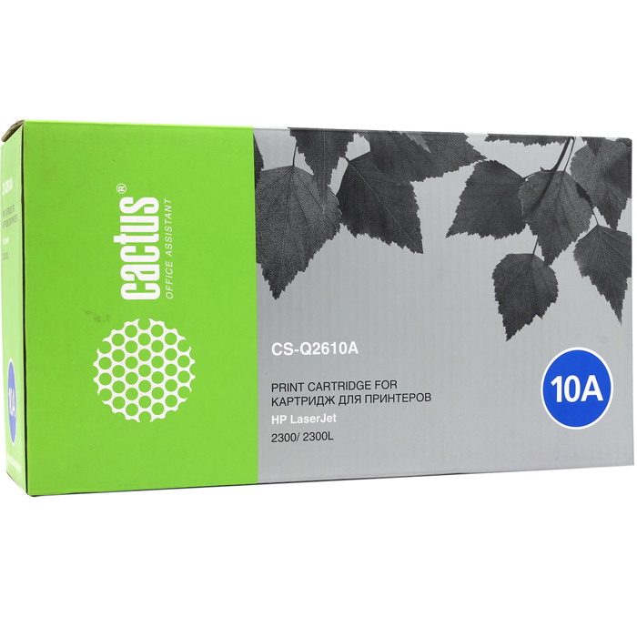 

Картридж лазерный Cactus CS-Q2610AR (Q2610AR), черный, 6000 страниц, совместимый, для LJ 2300l / 2300