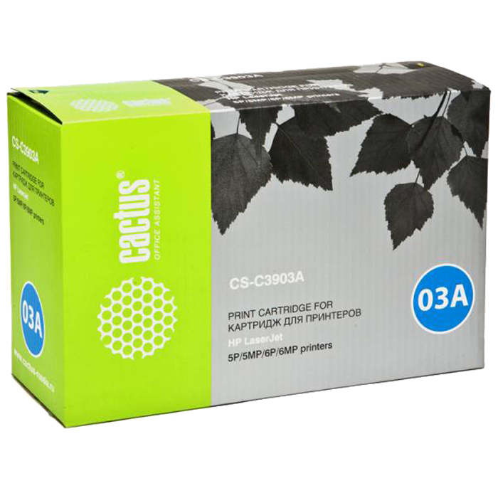 

Картридж лазерный Cactus CS-C3903AR (C3903A), черный, 4000 страниц, совместимый, для LJ 5 / 5MP / 5P / 6MP / 6P