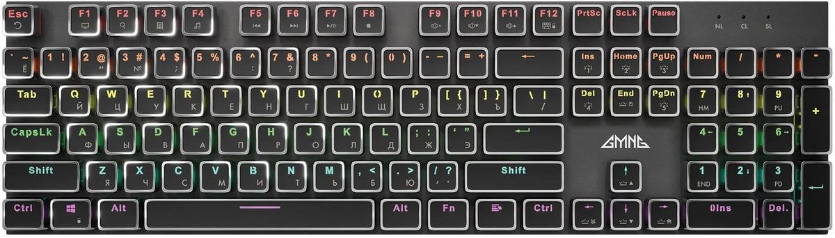 Клавиатура GMNG GG-KB815X , USB, черный/белый (1913914)