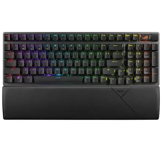 

Клавиатура проводная/беспроводная ASUS X901 STRIX SCOPE II, механическая, ROG NX Snow, подсветка, Bluetooth/Радиоканал/USB, черный (90MP037A-BKRA00), X901 STRIX SCOPE II