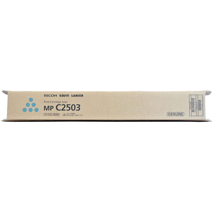 

Картридж лазерный Ricoh MP C2503 C/841931, голубой, 5500 страниц, оригинальный для Ricoh Aficio-MPC2003 / MPC2503 / C2011, MP C2503 C