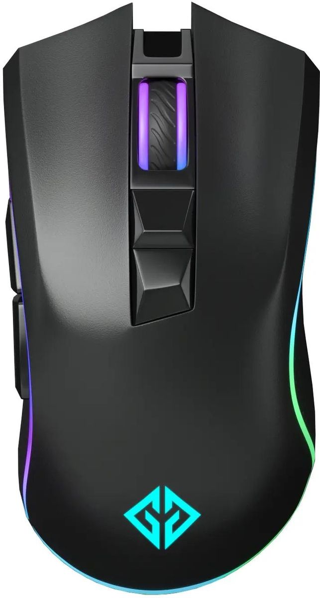 

Мышь беспроводная/проводная GMNG GG-MS400WO, 10000dpi, оптическая светодиодная, USB, черный (1899942), GG-MS400WO