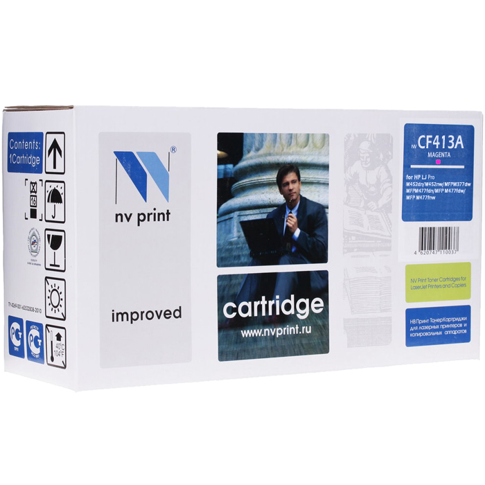 

Картридж лазерный NV Print NV-CF413AM (410A), пурпурный, 2300 страниц, совместимый для LaserJet Pro M452dn / M452nw / MFP M377dw / MFP M477fdn / MFP M477fdw / MFP M477fnw