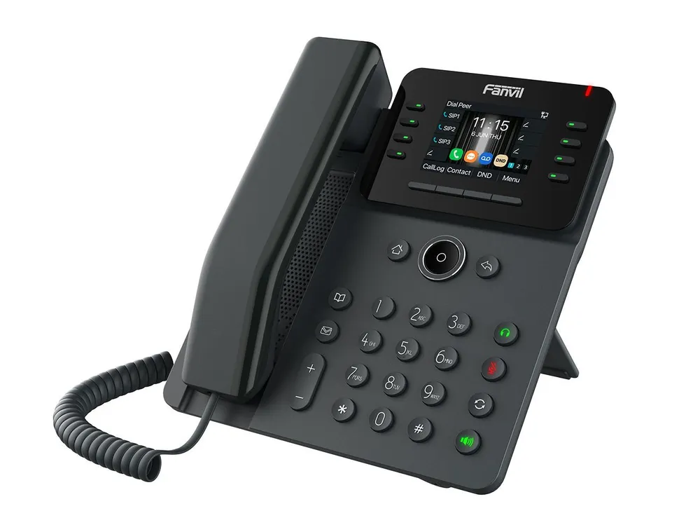 

VoIP-телефон Fanvil V62G, 12 линий, 12 SIP-аккаунтов, цветной дисплей, PoE, черный (V62G), V62G