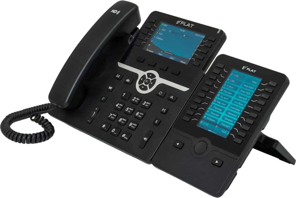 

VoIP-телефон ФЛАТ FLAT-PHONE-B10/RU, 20 SIP-аккаунтов, цветной дисплей, PoE, черный (FLAT-PHONE-B10/RU), FLAT-PHONE-B10/RU
