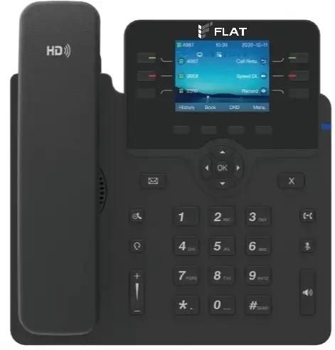 

VoIP-телефон ФЛАТ FLAT-PHONE-B6, 6 SIP-аккаунтов, цветной дисплей, PoE (FLAT-PHONE-B6), Черный, FLAT-PHONE-B6