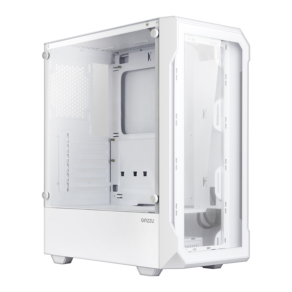 

Корпус Ginzzu CL130, ATX, Midi-Tower, USB 3.0, белый, без БП, CL130