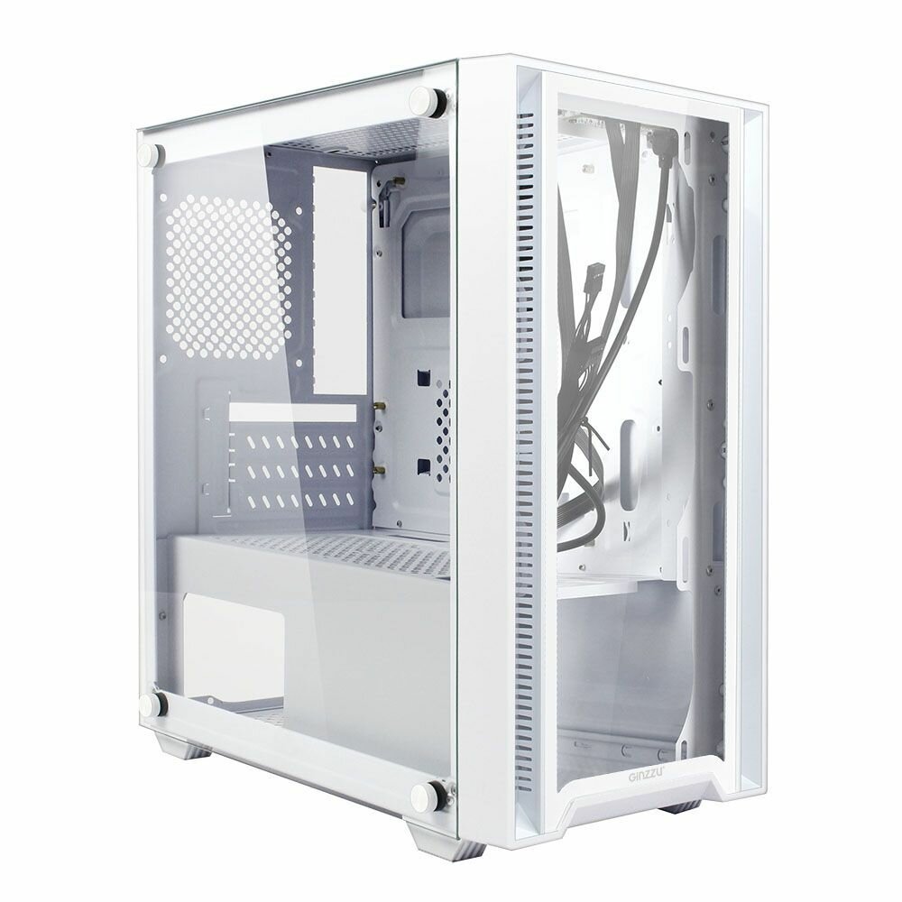 

Корпус Ginzzu CL520, mATX, Mini-Tower, USB 3.0, белый, без БП, CL520