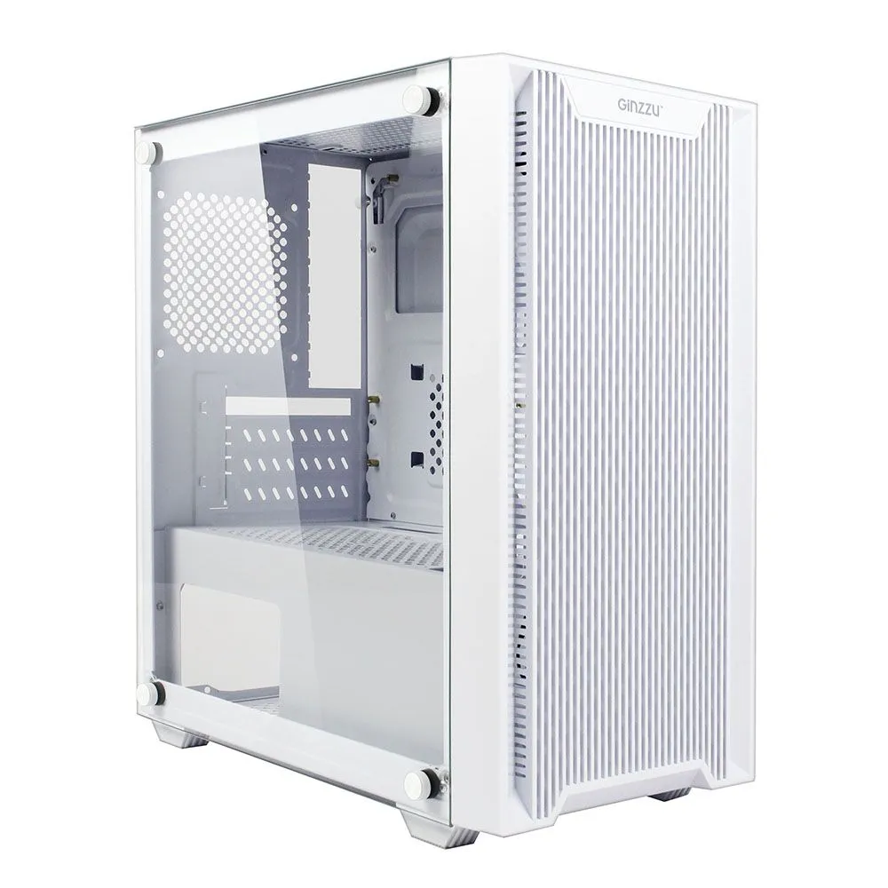 Корпус Ginzzu CL560, Mini-Tower, без БП, белый