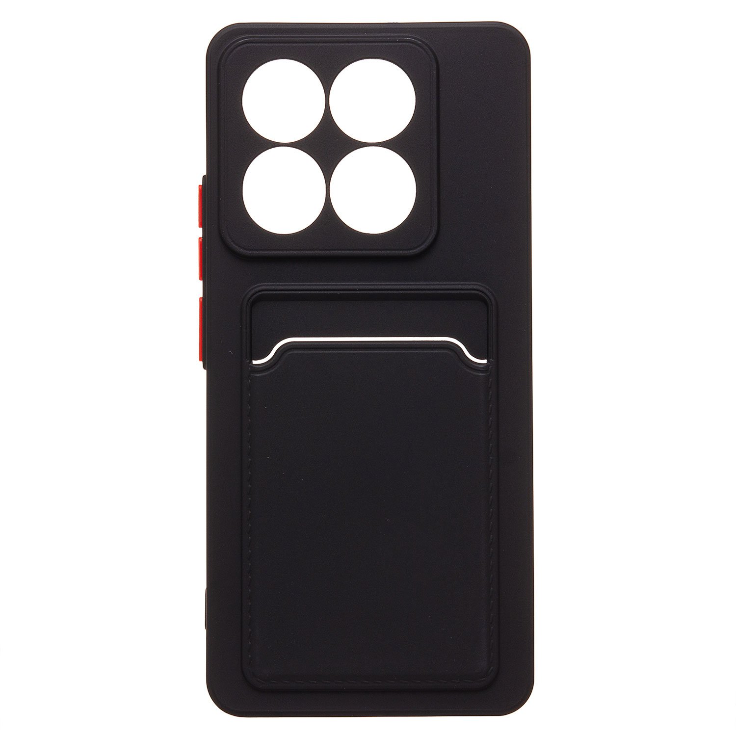 Чехол-накладка SC337 c картхолдером для смартфона Xiaomi 14T, черный