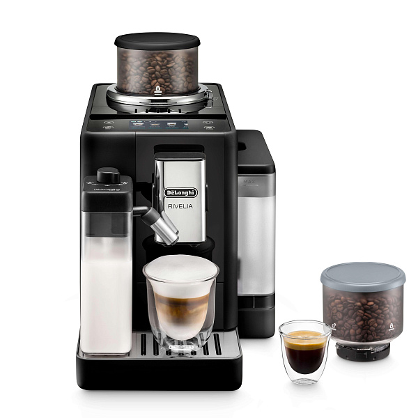 

Кофемашина автоматическая DELONGHI Rivelia EXAM440.55.B, молотый/зерновой, 1.4 л, автоматический капучинатор, дисплей, черный, 1.45 кВт (0132215472), EXAM440.55.B