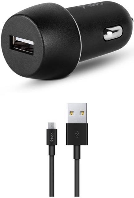 

Автомобильное зарядное устройство TTEC SmartCharger, USB, 2.1А, кабель microUSB, черный (2CKS20MS)