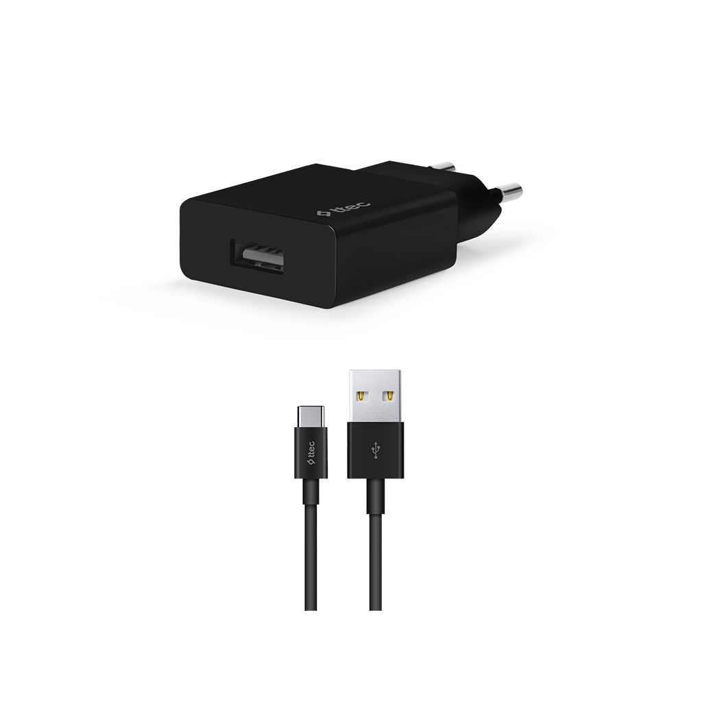 

Сетевое зарядное устройство TTEC SmartCharger 10.5 Вт, USB, EU, черный (2SCS20CS), кабель USB Type C
