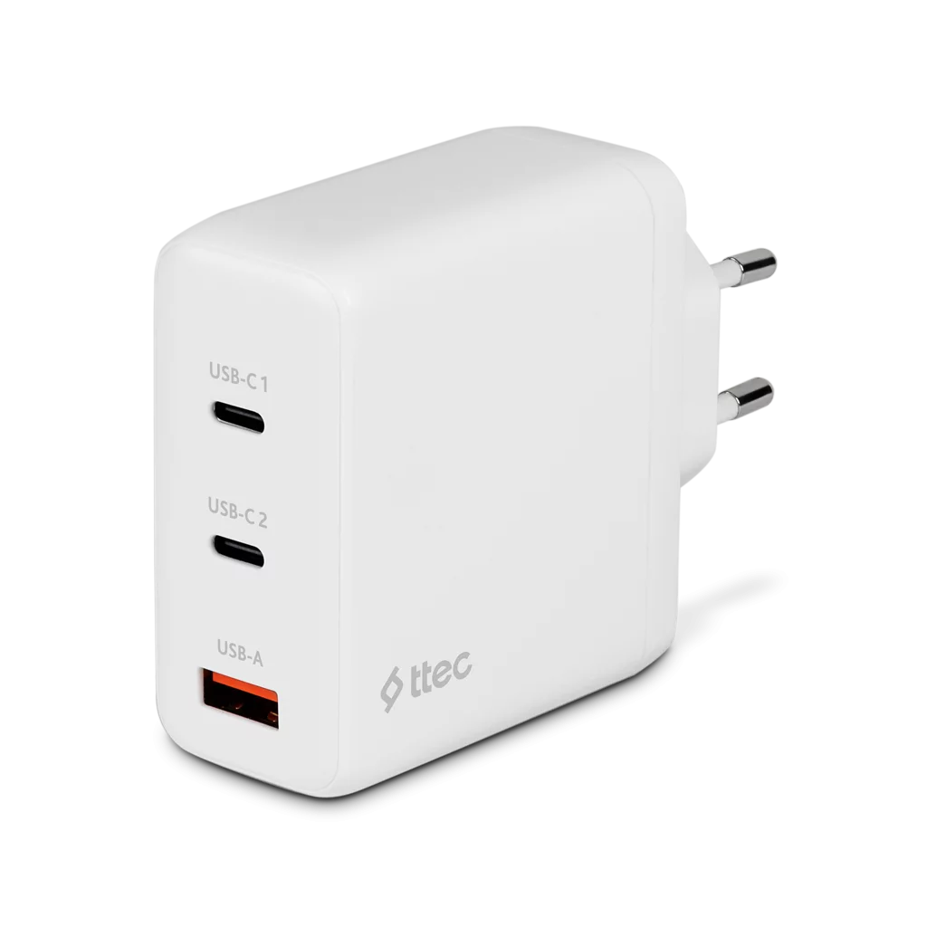 

Сетевое зарядное устройство TTEC SmartCharger 120 Вт, USB, EU, 2xUSB type-C, Quick Charge, PD, белый (2SCG04B)