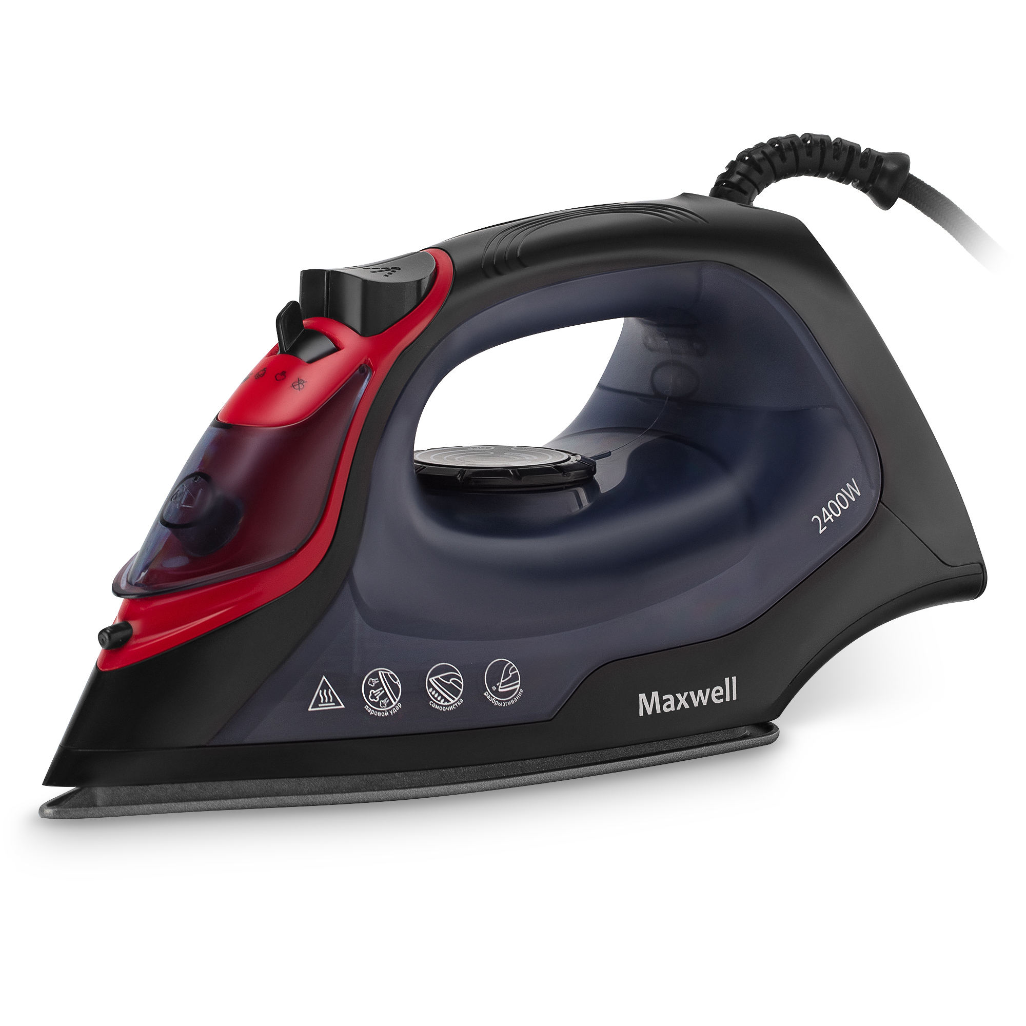 

Утюг Maxwell MW-3034 2.4 кВт, длина шнура 1.8 м, черный (MW-3034), MW-3034