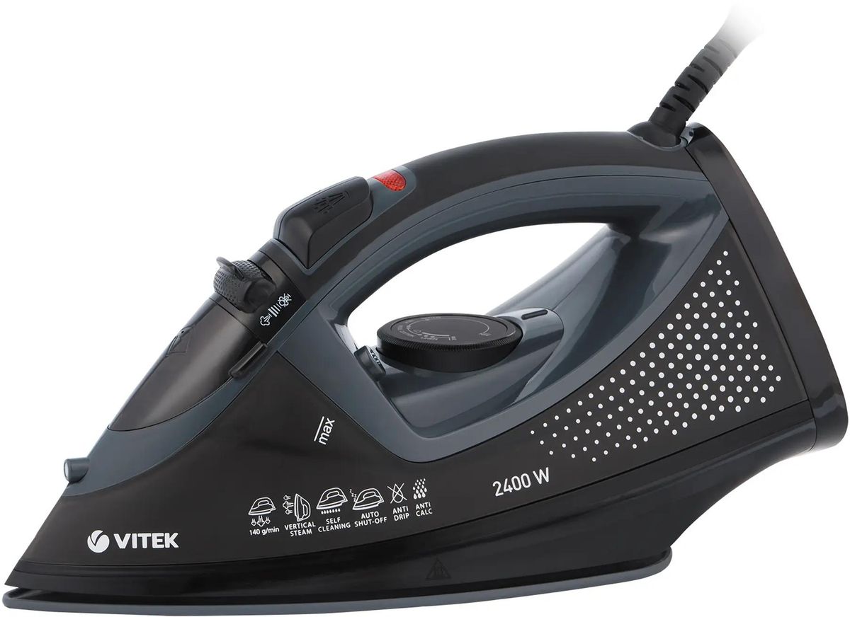 

Утюг Vitek VT-8346 2.4 кВт, черный (VT-8346), VT-8346