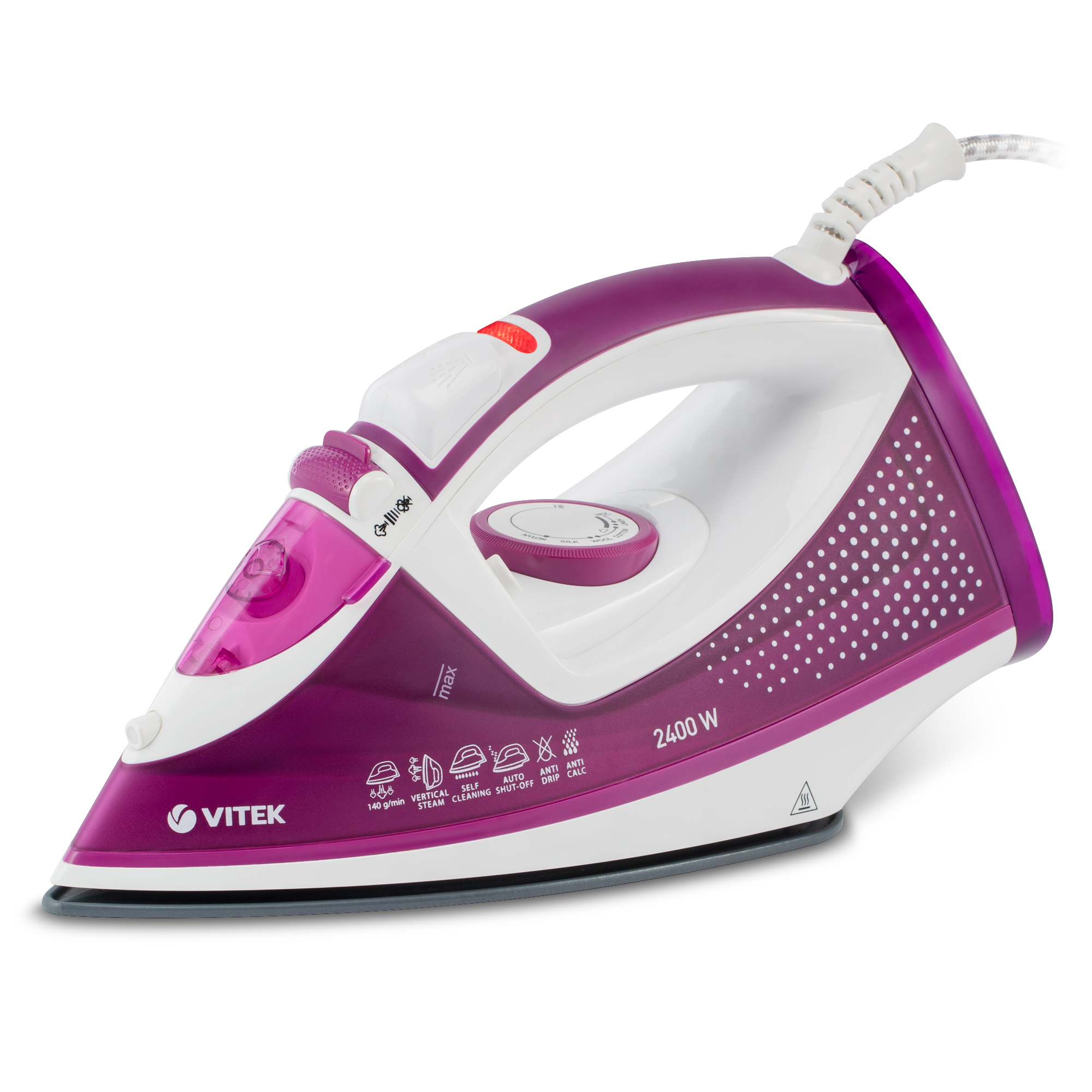 

Утюг Vitek VT-8346 2.4 кВт, розовый (VT-8346), VT-8346