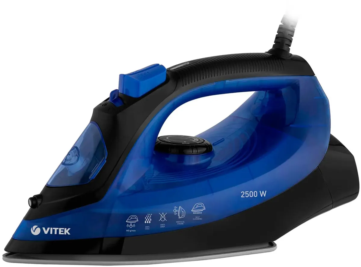 Утюг Vitek VT-8323 2.5 кВт, синий/черный