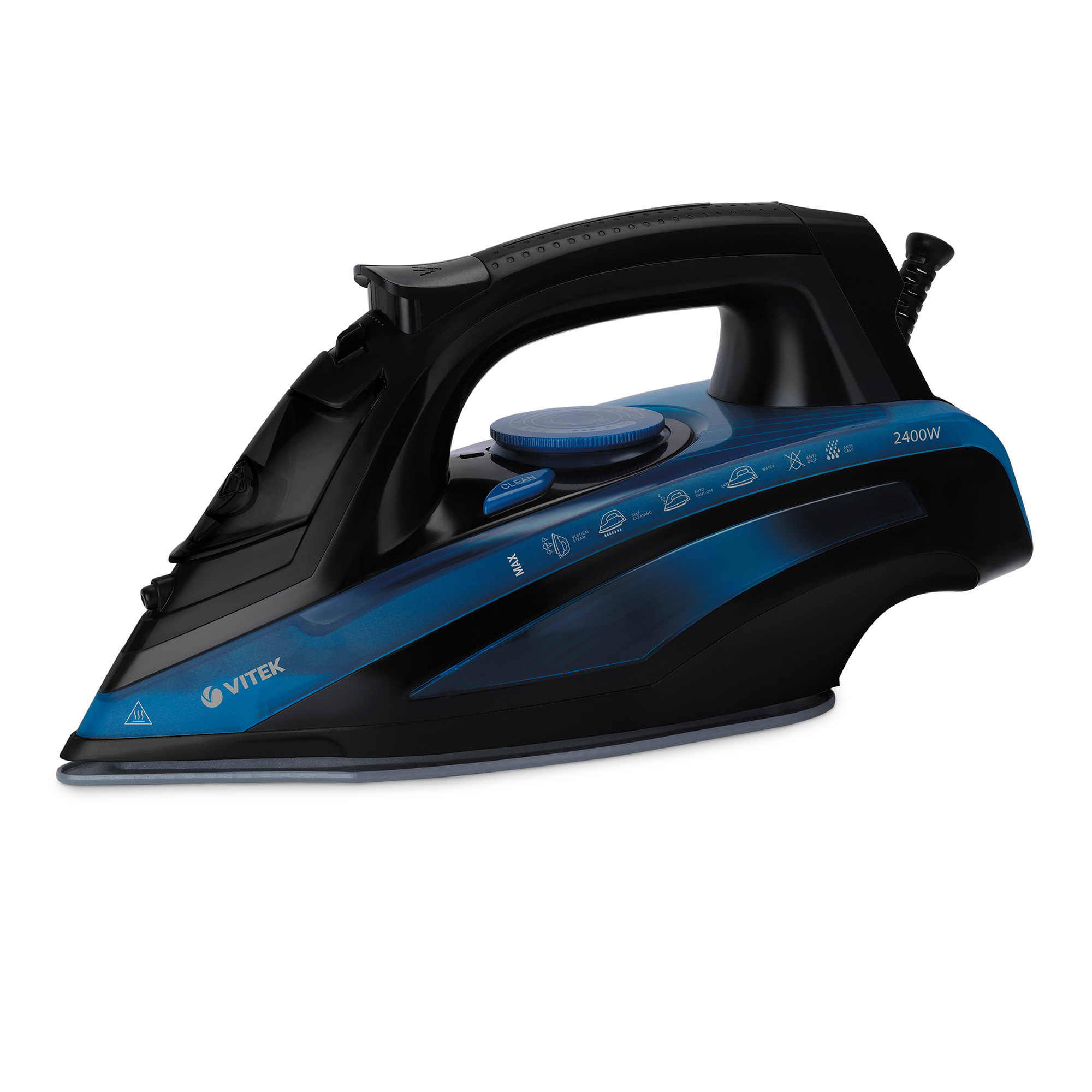 

Утюг Vitek VT-8327 2.4 кВт, длина шнура 1.8 м, черный (VT-8327), VT-8327