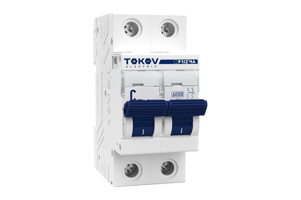 

Выключатель автоматический TOKOV ELECTRIC TKE-PZ60-MCBI-2-63-C PRIZMA двухполюсный (2P/2П) 63А C 6 kA (TKE-PZ60-MCBI-2-63-C), TKE-PZ60-MCBI-2-63-C