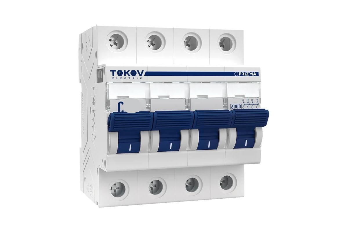 

Выключатель автоматический TOKOV ELECTRIC TKE-PZ60-MCBI-4-16-C PRIZMA четырехполюсный (4P/4П) 16А C 6 kA (TKE-PZ60-MCBI-4-16-C), TKE-PZ60-MCBI-4-16-C